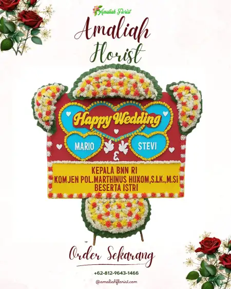 Papan Bunga Pernikahan Persiakan